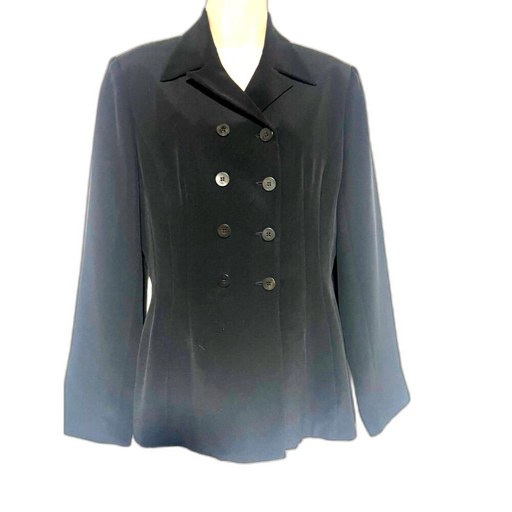 Parallel blazer size 6 perfect black gaberdine